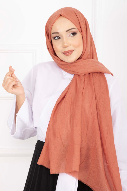 Sciarpa di bambù salmone