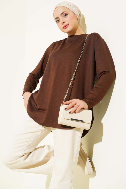 Basic Alternative Seamless Tunic Brown