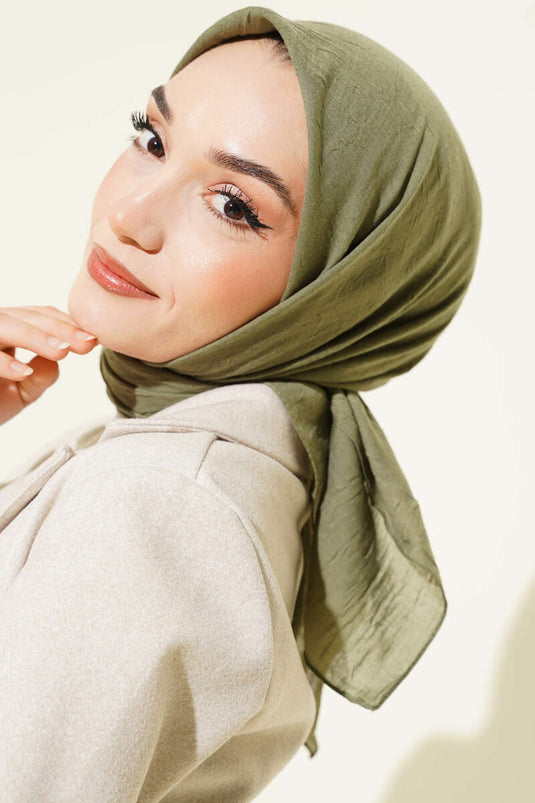 Écharpe basique en bambou vert clair