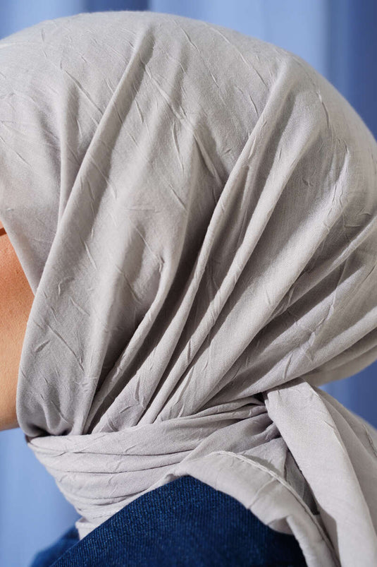 Écharpe basique en bambou argentée