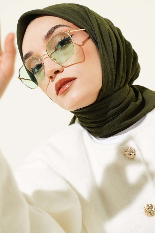 Écharpe basique en bambou Kash kaki