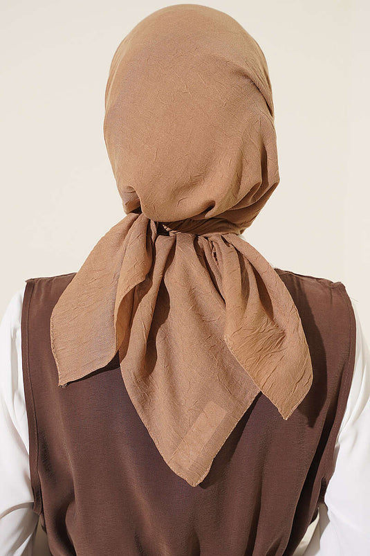 Basic Bambu Kraş Eşarp Kum Bej