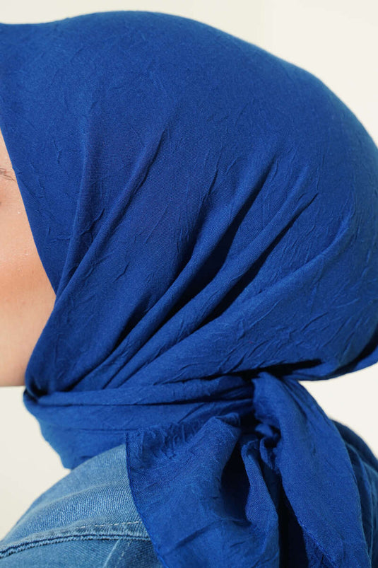 Écharpe basique en maille de bambou bleu marine