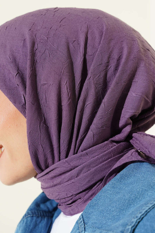 Écharpe basique en maille de bambou lilas