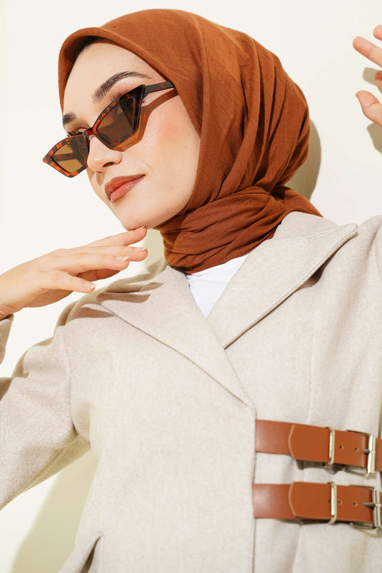 Basic Bamboo Crush Scarf Tan