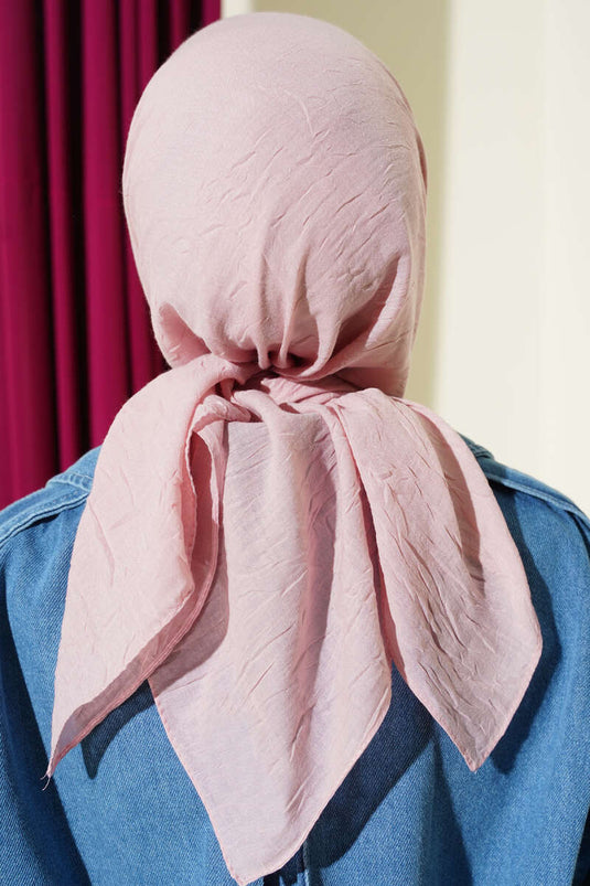 Basic Bambu Kraş Eşarp Toz Pembe