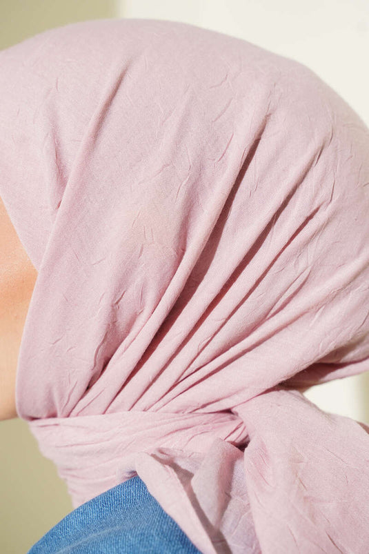 Basic Bambu Kraş Eşarp Toz Pembe