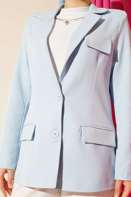 Basic Cepli Ceket Mavi