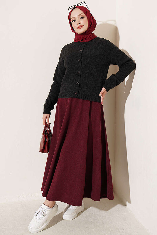 Gilet En Maille Basic À Boutons Anthracite