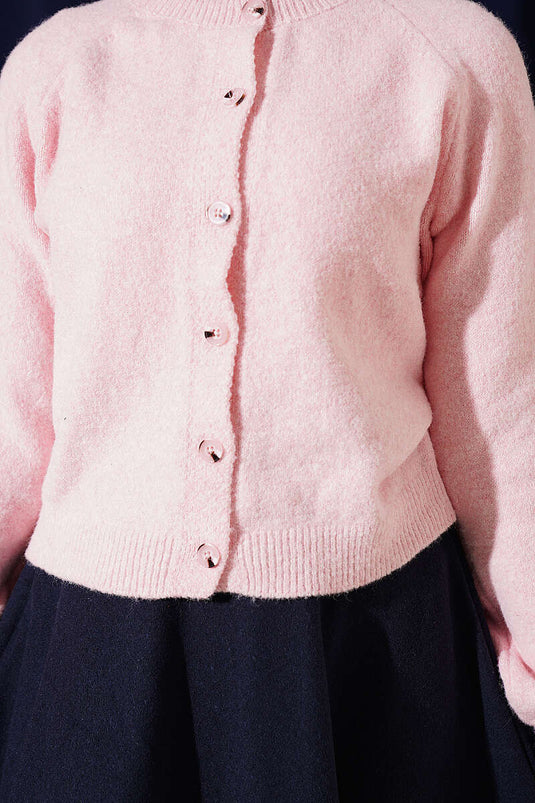 Basic Knits Met Knopen Roze