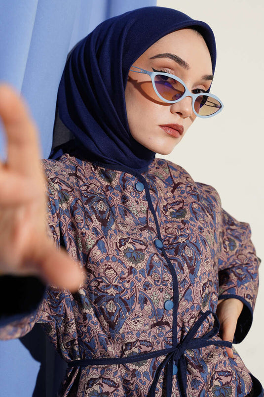 Basic Düz Kışlık Eşarp Lacivert