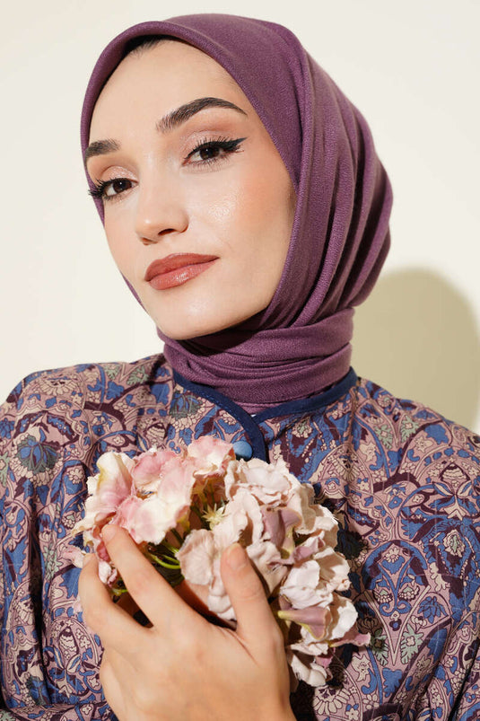 Écharpe d'hiver unie magenta basique