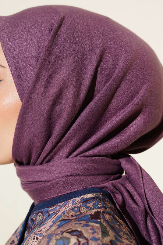 Écharpe d'hiver unie magenta basique