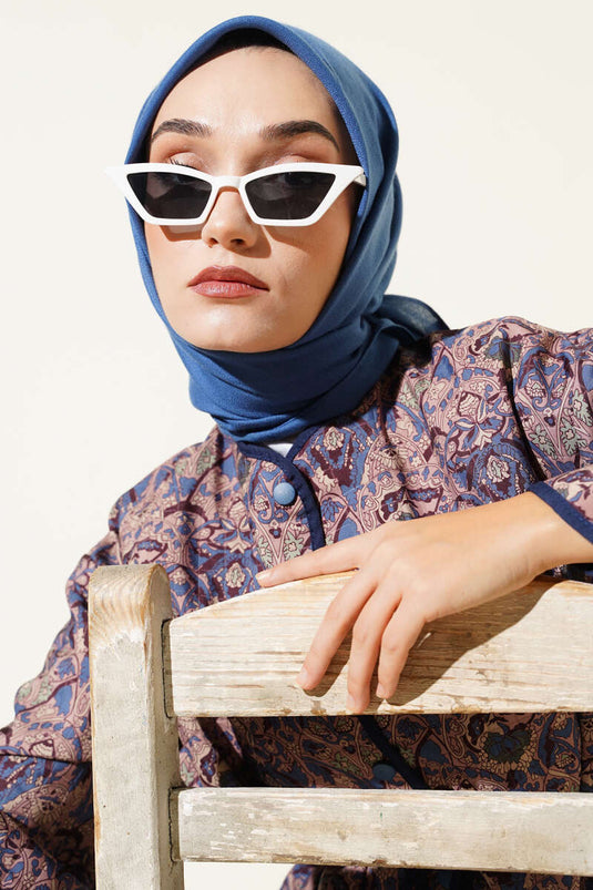 Basic Düz Kışlık Eşarp Mavi