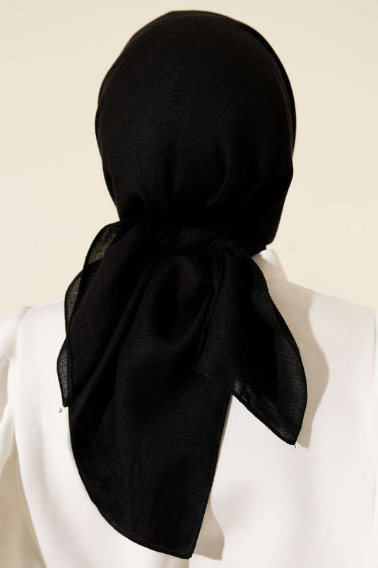 Basic Plain Winter Scarf Black