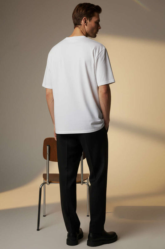 T-shirt basique blanc pour homme