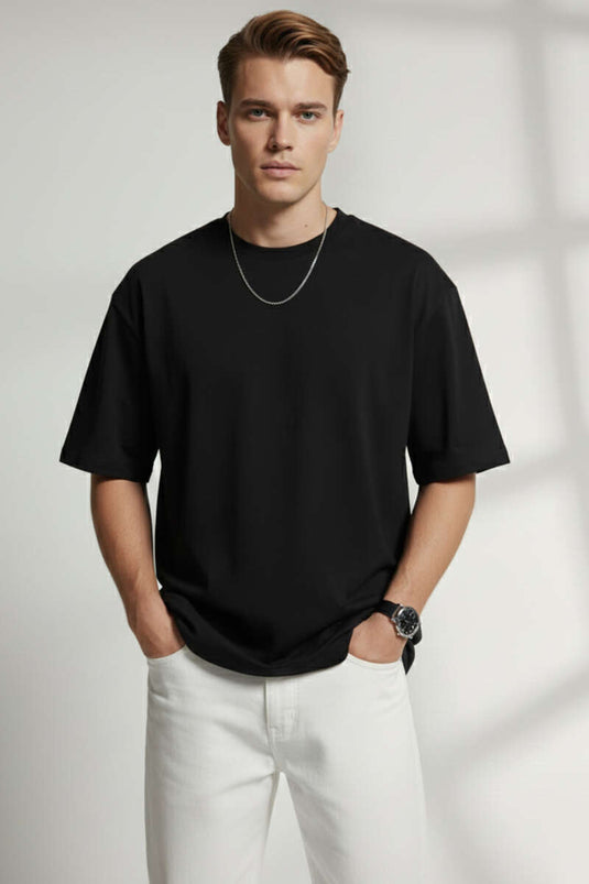 T-shirt basique noir pour homme