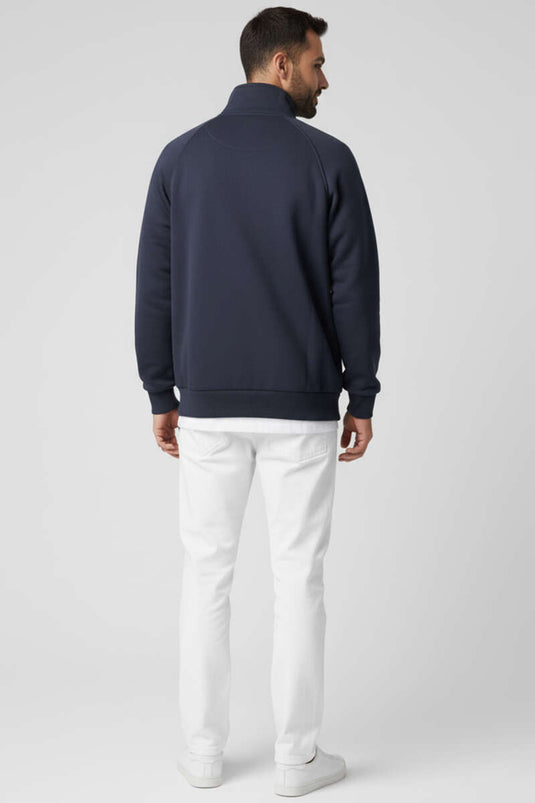 Gilet zippé basique pour homme, gris foncé