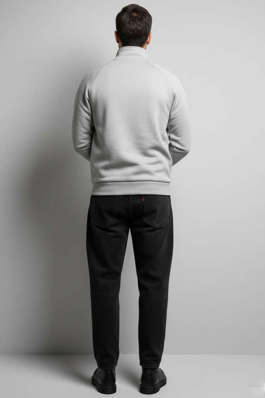 Gilet basique zippé gris pour homme