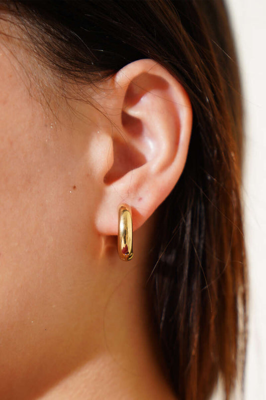 Boucles d'oreilles créoles basiques en or