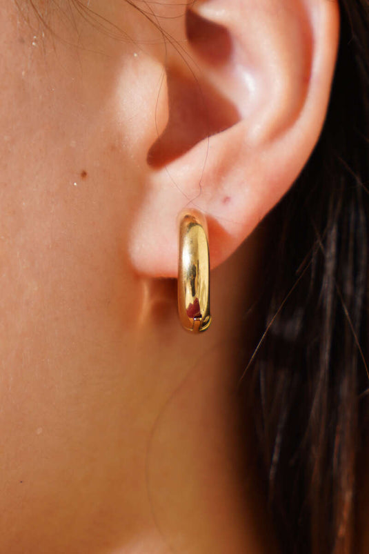 Boucles d'oreilles créoles basiques en or