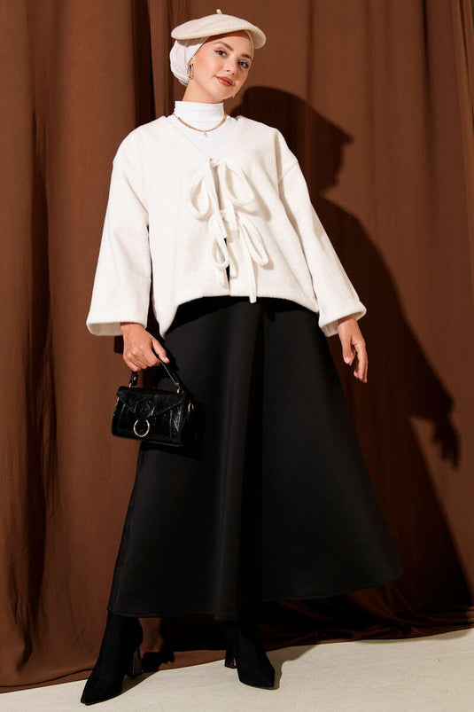 Basic Rope Detailed Bearded Jacket Stone