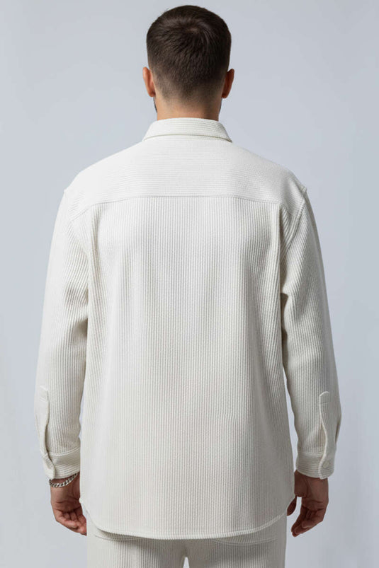 Basic Velvet Men's Shirt Stone