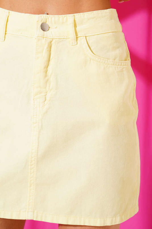 Basic Short Skirt Yellow
