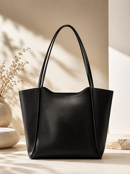 Einfache Schwarze Schultertasche