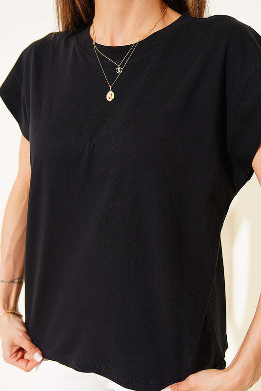 Basic Sleeveless T-shirt Black