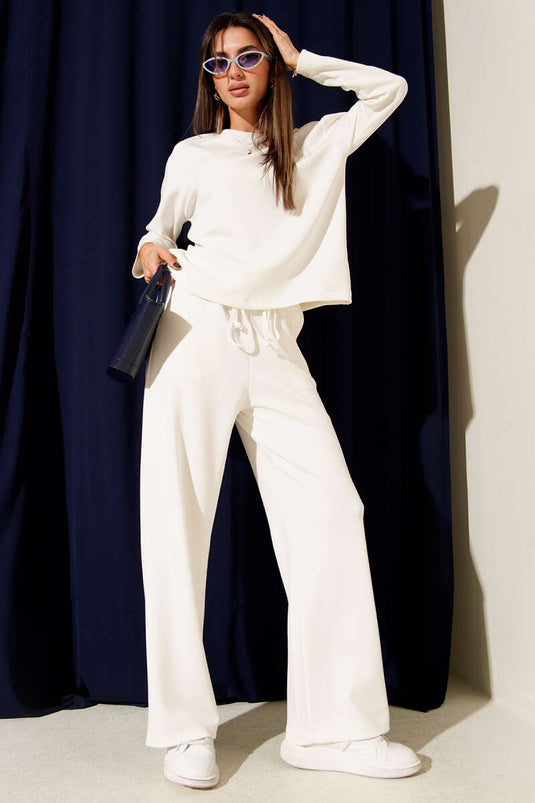 Basic Loysa Two-Piece Set, Ecru