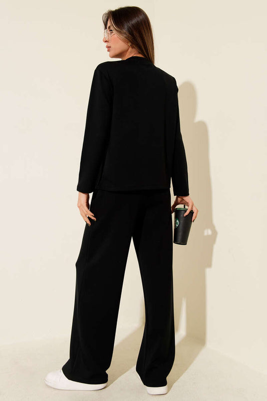 Basic Loysa Two-Piece Set Black