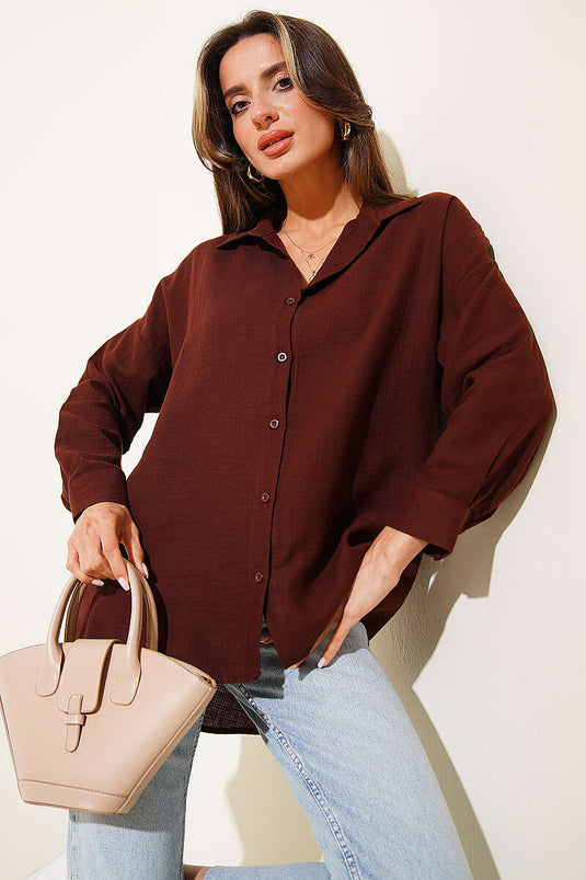 Basic Muslin Shirt Coffee