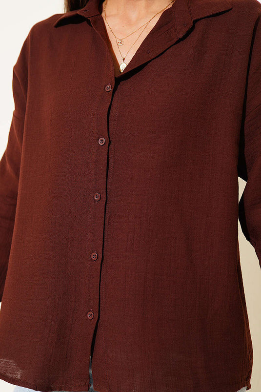Basic Muslin Shirt Coffee