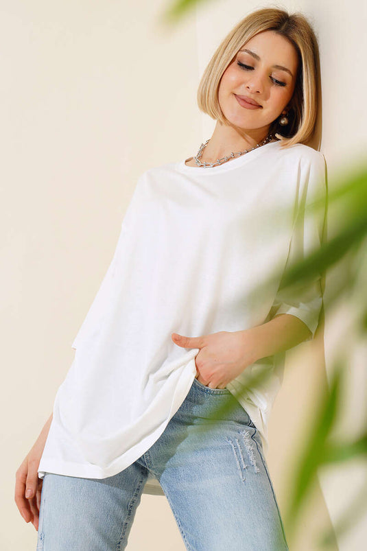 T-shirt oversize basique écru