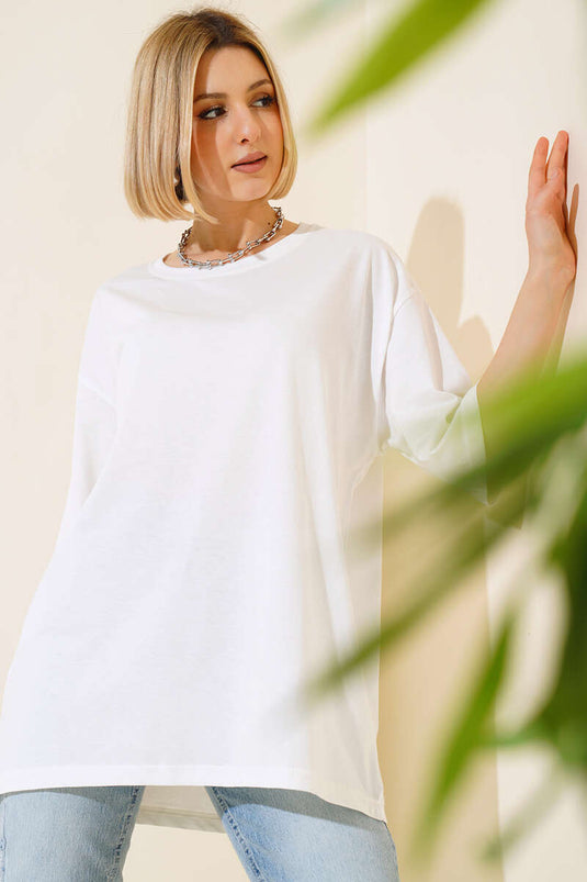 T-shirt oversize basique écru