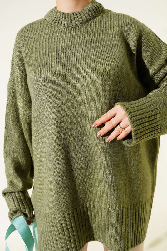Tunique En Maille Oversize Basique Marine