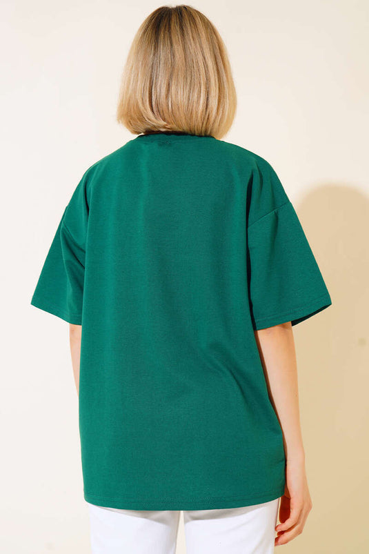 Basic Oversize T-shirt Emerald Green