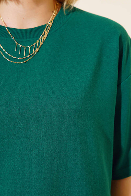 Basic Oversize T-shirt Emerald Green