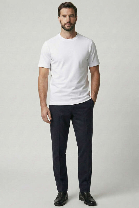 T-shirt basique en coton pour homme blanc