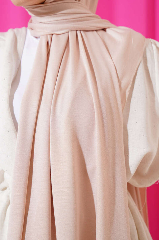 Écharpe basique en cachemire beige