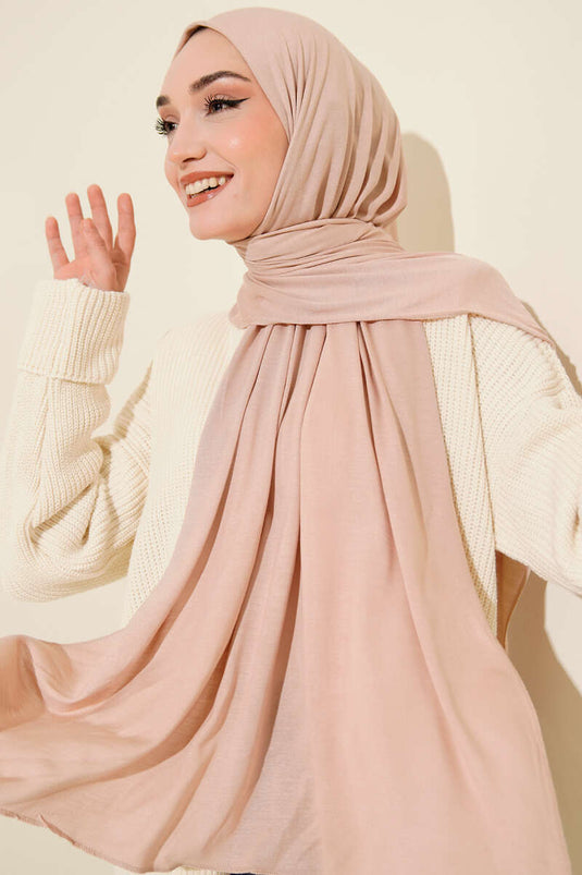 Sciarpa semplice in maglia latte