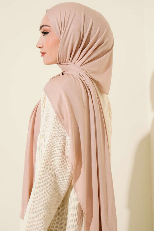 Sciarpa semplice in maglia latte