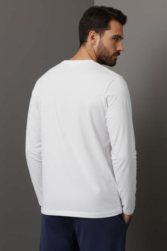 Basic Long Sleeve Sweatshirt White