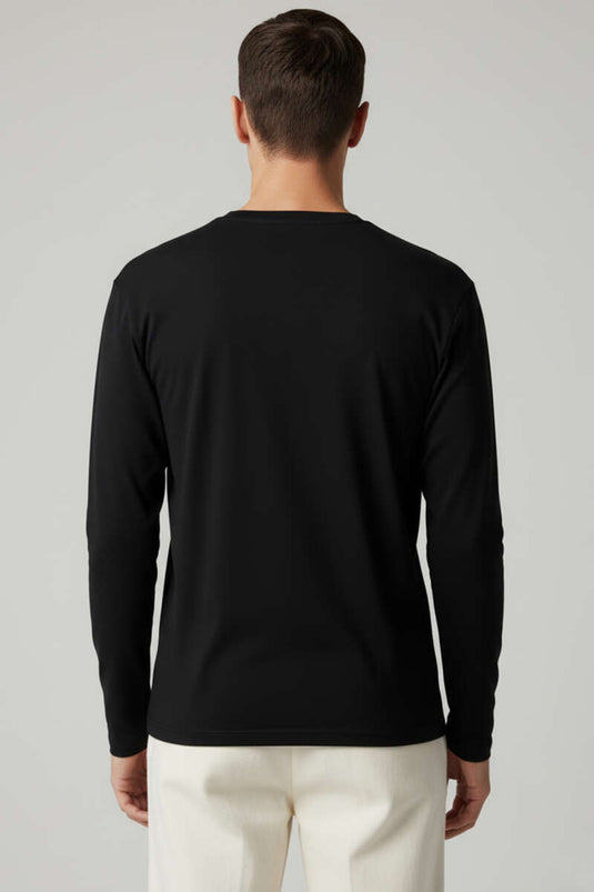 Basic Uzun Kollu Erkek Sweatshirt Siyah
