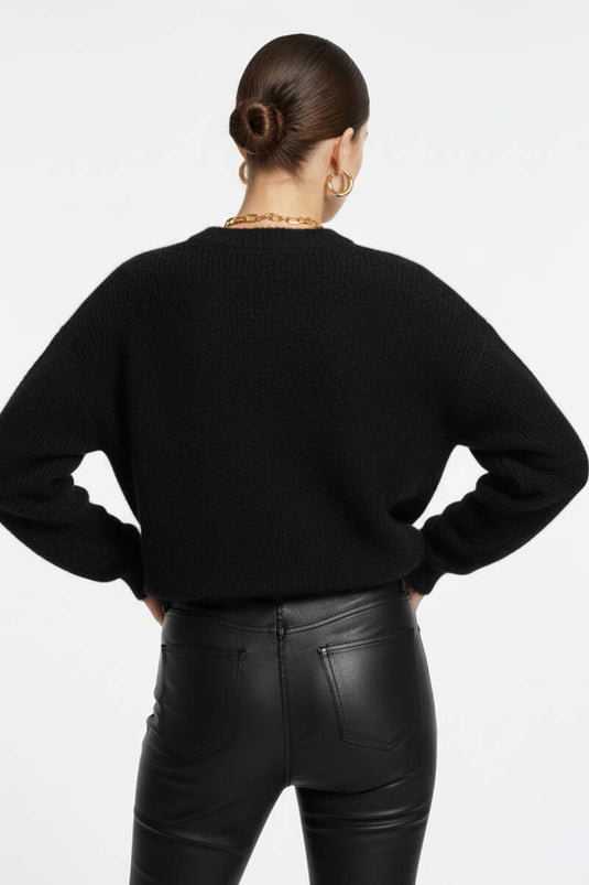 Pull basique doux pour barbe noir