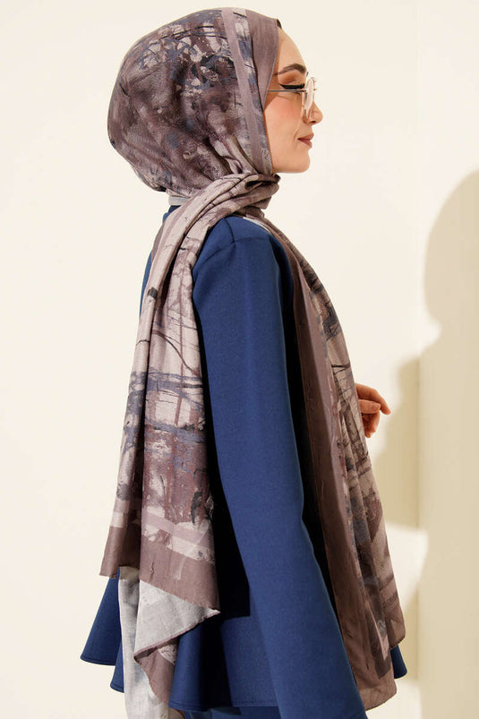 وشاح منقوش من الخيزران كراش بلون فيزون