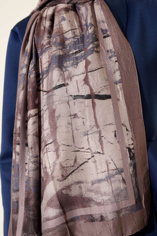 وشاح منقوش من الخيزران كراش بلون فيزون