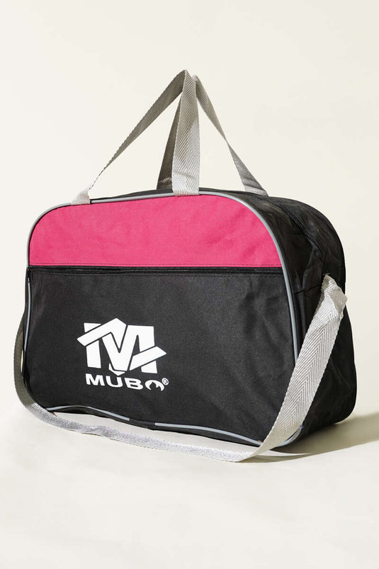 Valise imprimée à fermeture éclair, fuchsia