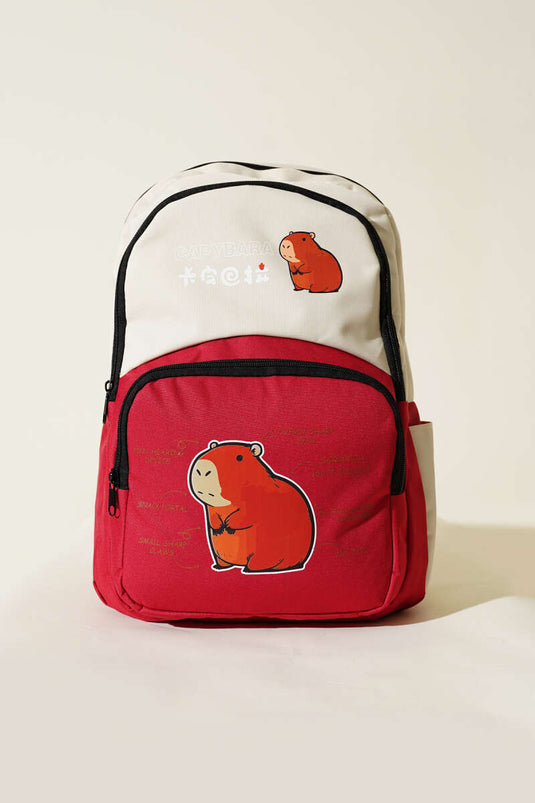 Sac à dos imprimé rouge